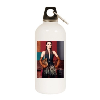 Olivia Wilde White Water Bottle With Carabiner