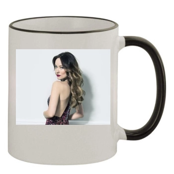 Olivia Wilde 11oz Colored Rim & Handle Mug