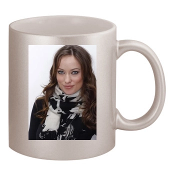 Olivia Wilde 11oz Metallic Silver Mug