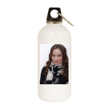 Olivia Wilde White Water Bottle With Carabiner