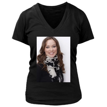 Olivia Wilde Women's Deep V-Neck TShirt