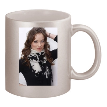 Olivia Wilde 11oz Metallic Silver Mug