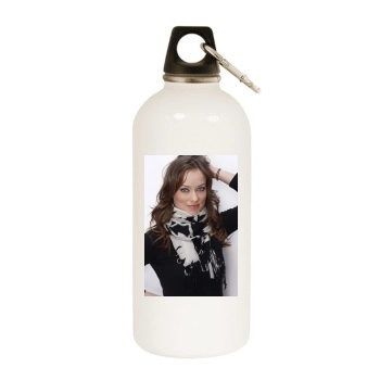 Olivia Wilde White Water Bottle With Carabiner