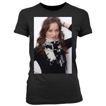 Olivia Wilde Women's Junior Cut Crewneck T-Shirt