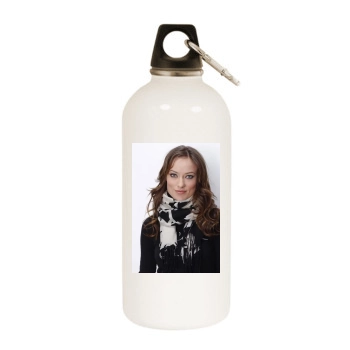 Olivia Wilde White Water Bottle With Carabiner