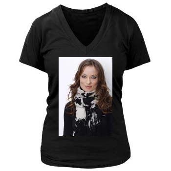 Olivia Wilde Women's Deep V-Neck TShirt