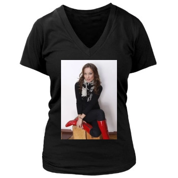 Olivia Wilde Women's Deep V-Neck TShirt