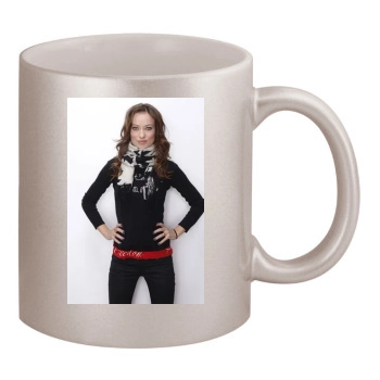 Olivia Wilde 11oz Metallic Silver Mug