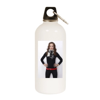 Olivia Wilde White Water Bottle With Carabiner