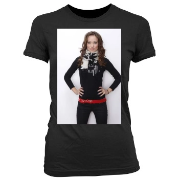 Olivia Wilde Women's Junior Cut Crewneck T-Shirt