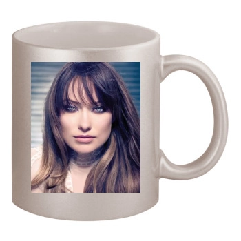 Olivia Wilde 11oz Metallic Silver Mug