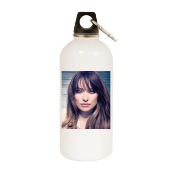 Olivia Wilde White Water Bottle With Carabiner