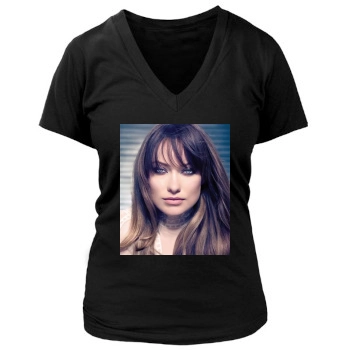 Olivia Wilde Women's Deep V-Neck TShirt