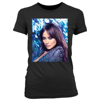 Olivia Wilde Women's Junior Cut Crewneck T-Shirt