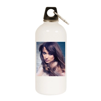 Olivia Wilde White Water Bottle With Carabiner