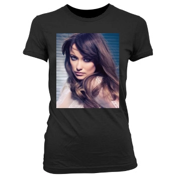 Olivia Wilde Women's Junior Cut Crewneck T-Shirt