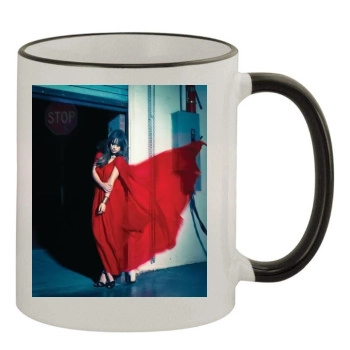 Olivia Wilde 11oz Colored Rim & Handle Mug