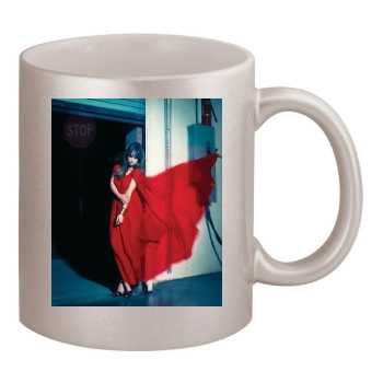 Olivia Wilde 11oz Metallic Silver Mug