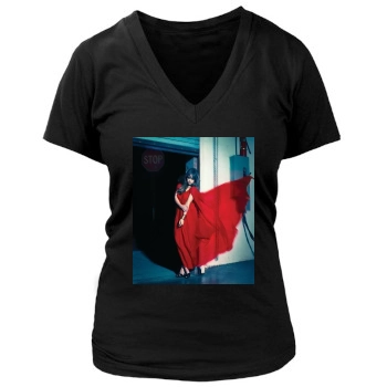 Olivia Wilde Women's Deep V-Neck TShirt