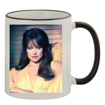 Olivia Wilde 11oz Colored Rim & Handle Mug