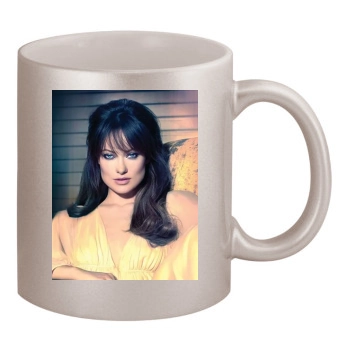 Olivia Wilde 11oz Metallic Silver Mug