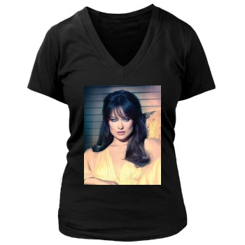 Olivia Wilde Women's Deep V-Neck TShirt