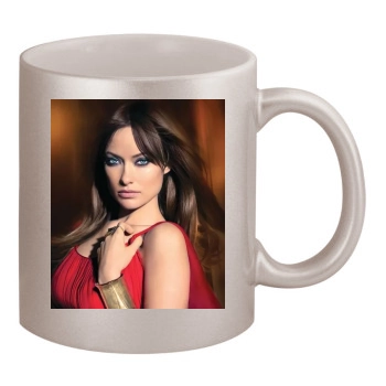 Olivia Wilde 11oz Metallic Silver Mug