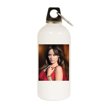 Olivia Wilde White Water Bottle With Carabiner