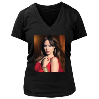 Olivia Wilde Women's Deep V-Neck TShirt