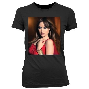 Olivia Wilde Women's Junior Cut Crewneck T-Shirt