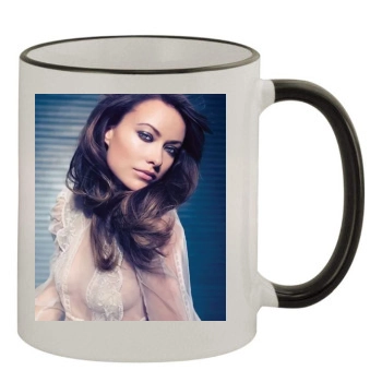 Olivia Wilde 11oz Colored Rim & Handle Mug