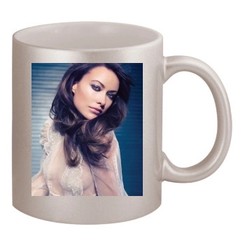 Olivia Wilde 11oz Metallic Silver Mug