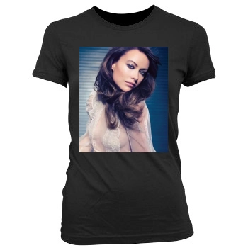 Olivia Wilde Women's Junior Cut Crewneck T-Shirt