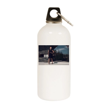 Olivia Wilde White Water Bottle With Carabiner