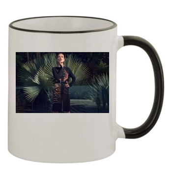 Olivia Wilde 11oz Colored Rim & Handle Mug