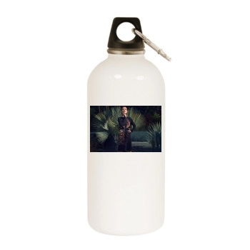 Olivia Wilde White Water Bottle With Carabiner