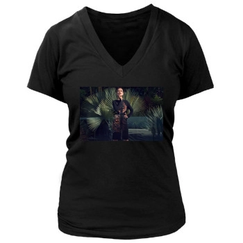 Olivia Wilde Women's Deep V-Neck TShirt