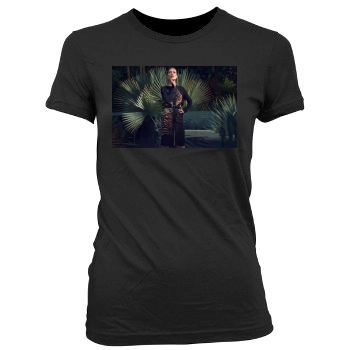 Olivia Wilde Women's Junior Cut Crewneck T-Shirt