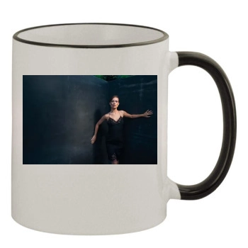 Olivia Wilde 11oz Colored Rim & Handle Mug