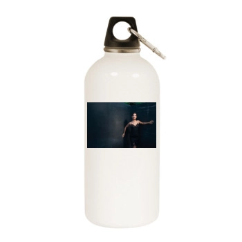 Olivia Wilde White Water Bottle With Carabiner