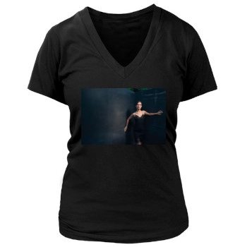 Olivia Wilde Women's Deep V-Neck TShirt