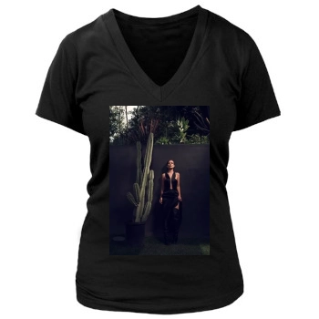 Olivia Wilde Women's Deep V-Neck TShirt