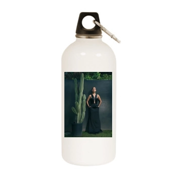 Olivia Wilde White Water Bottle With Carabiner