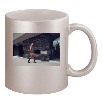 Olivia Wilde 11oz Metallic Silver Mug