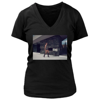 Olivia Wilde Women's Deep V-Neck TShirt