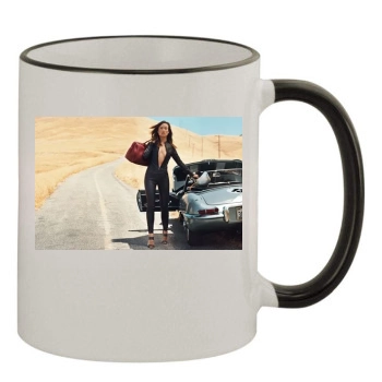 Olivia Wilde 11oz Colored Rim & Handle Mug