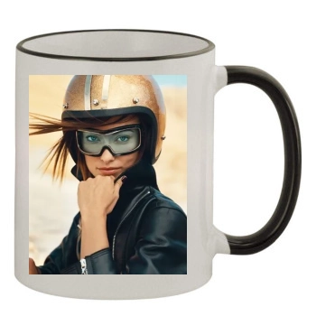 Olivia Wilde 11oz Colored Rim & Handle Mug