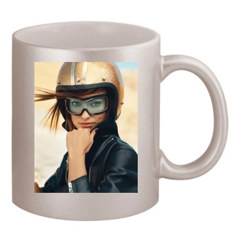 Olivia Wilde 11oz Metallic Silver Mug