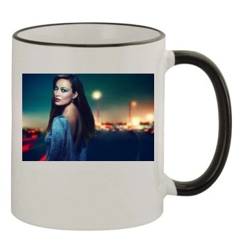 Olivia Wilde 11oz Colored Rim & Handle Mug