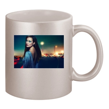 Olivia Wilde 11oz Metallic Silver Mug